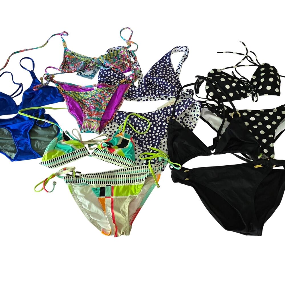 Bikini Bundle 6 2-piece Swimsuit Lot String Bikini's XS-Large Trina Turk Bower
